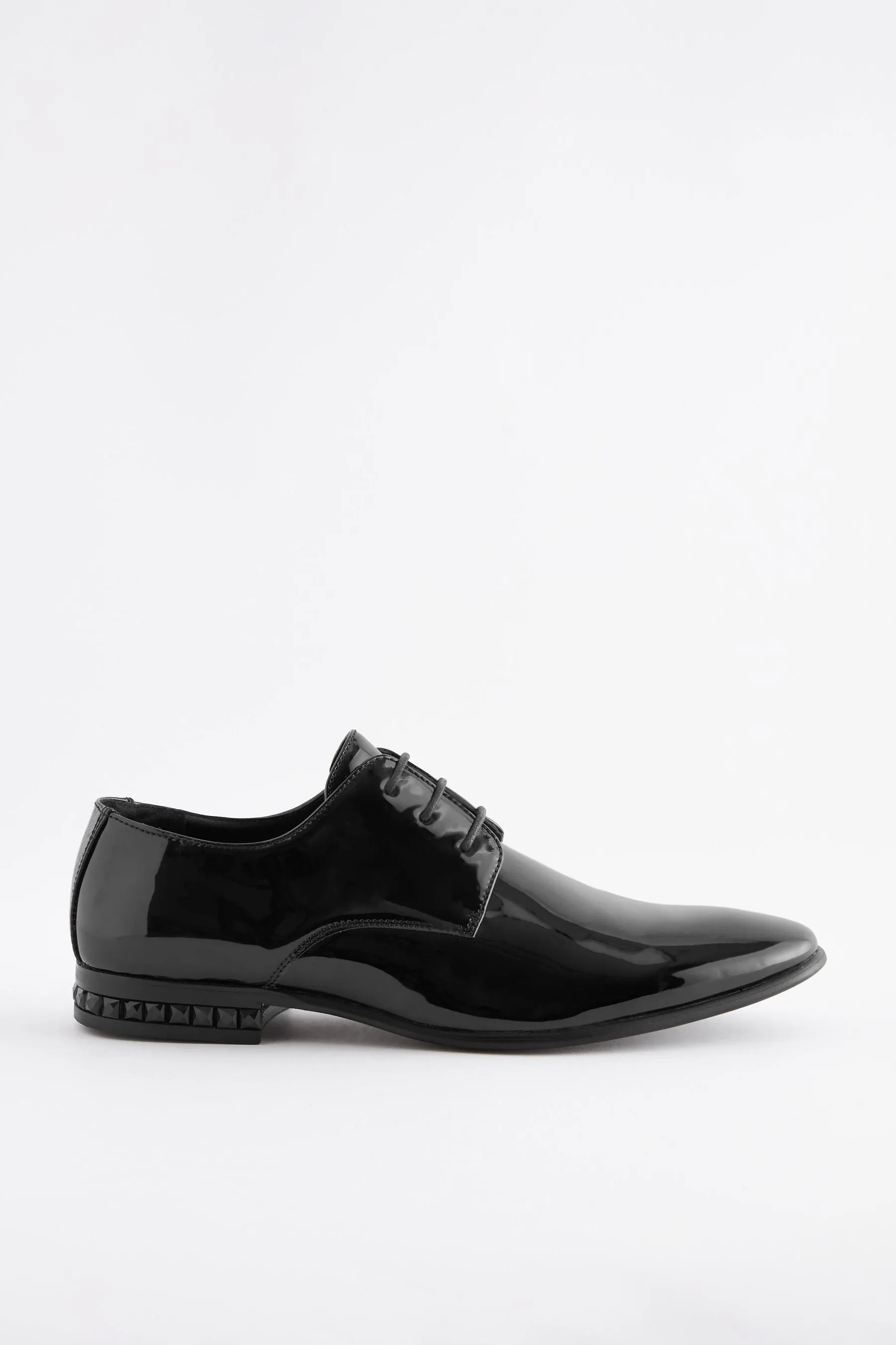 Nero  - Scarpe Derby in vernice con strass