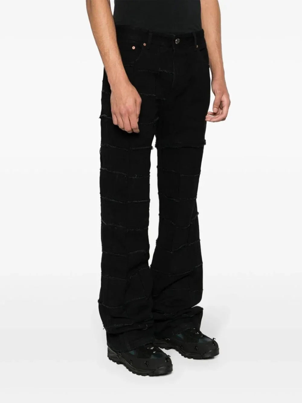 `New Patchwork` Wide Leg Jeans