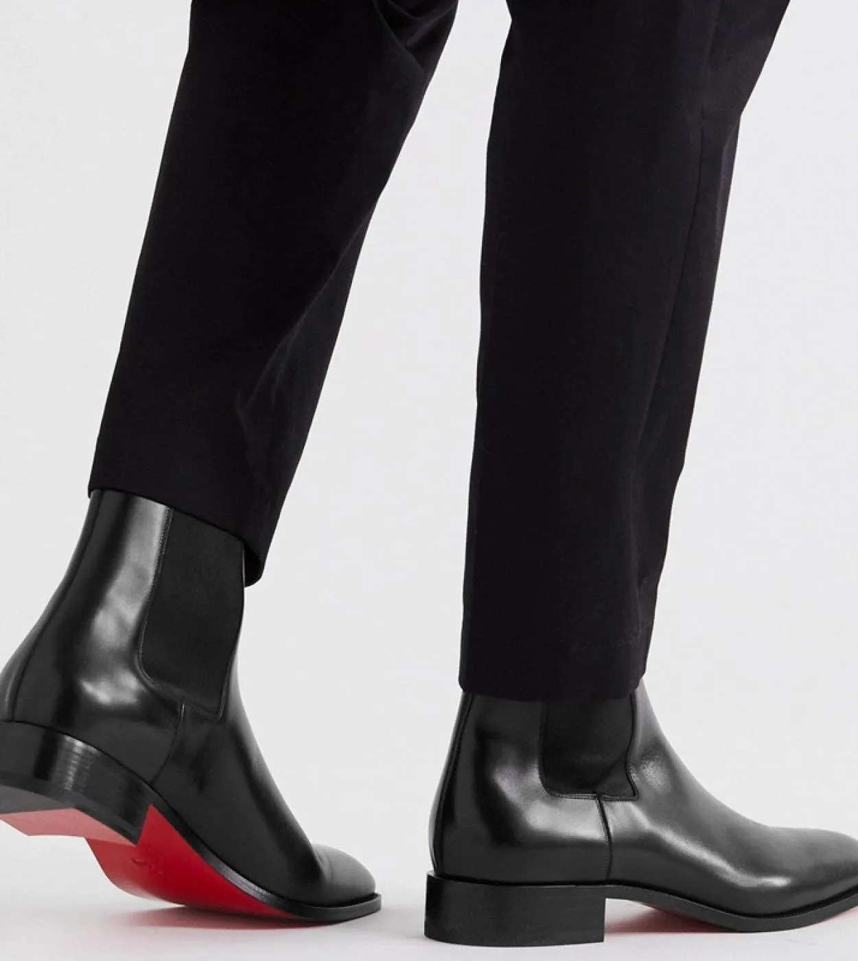 Nuovi stivaletti Chelsea neri da uomo con suola rossa punta quadrata slip on stivaletti da uomo daffari spedizione gratuita Bot