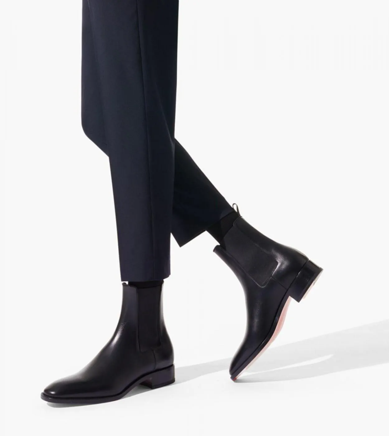 Nuovi stivaletti Chelsea neri da uomo con suola rossa punta quadrata slip on stivaletti da uomo daffari spedizione gratuita Bot