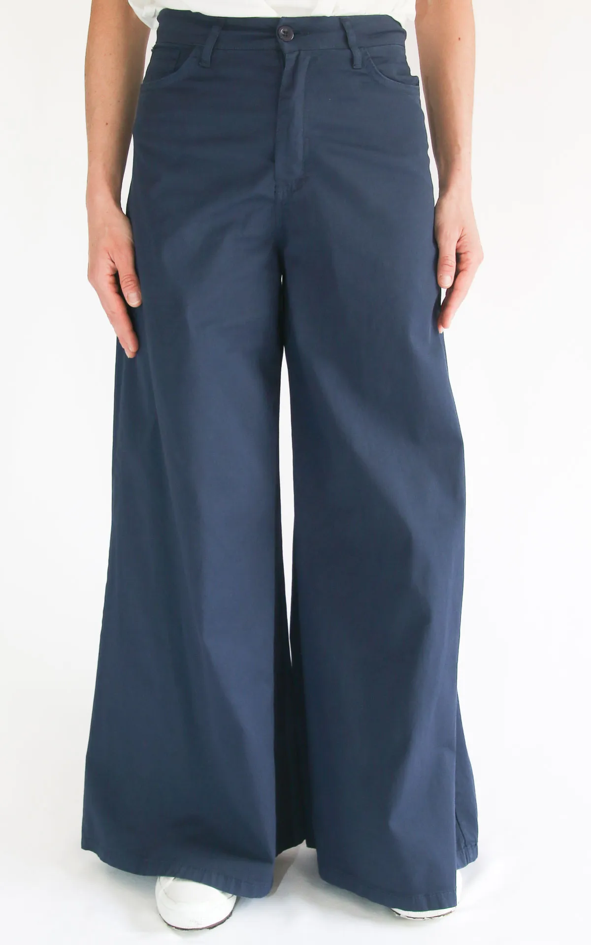 Off-on – Pantalone Kate wide leg – Blu