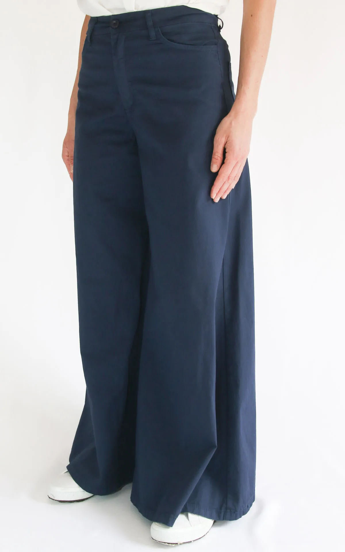 Off-on – Pantalone Kate wide leg – Blu