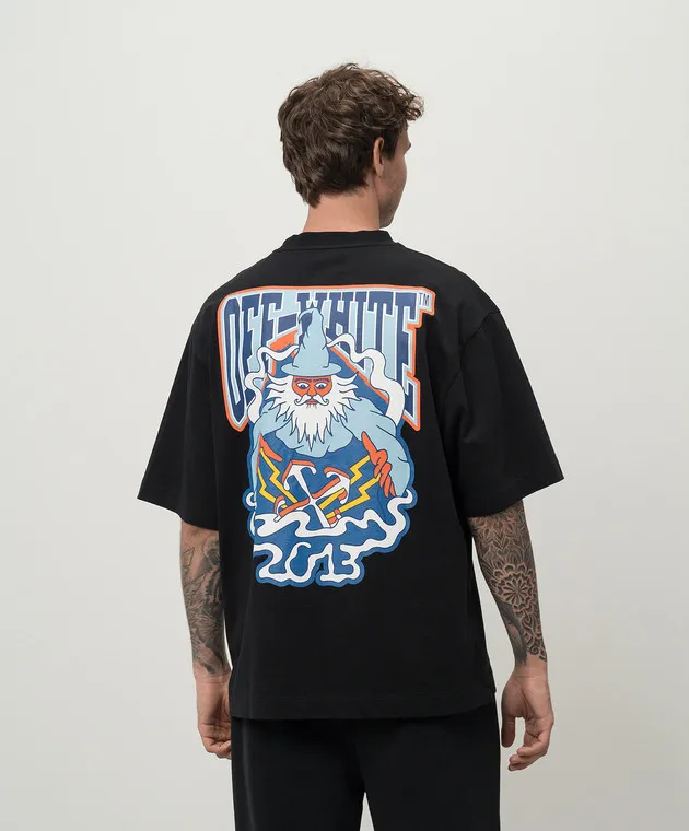 Off-White Maglietta nera del mago OMAA120F24JER00Q