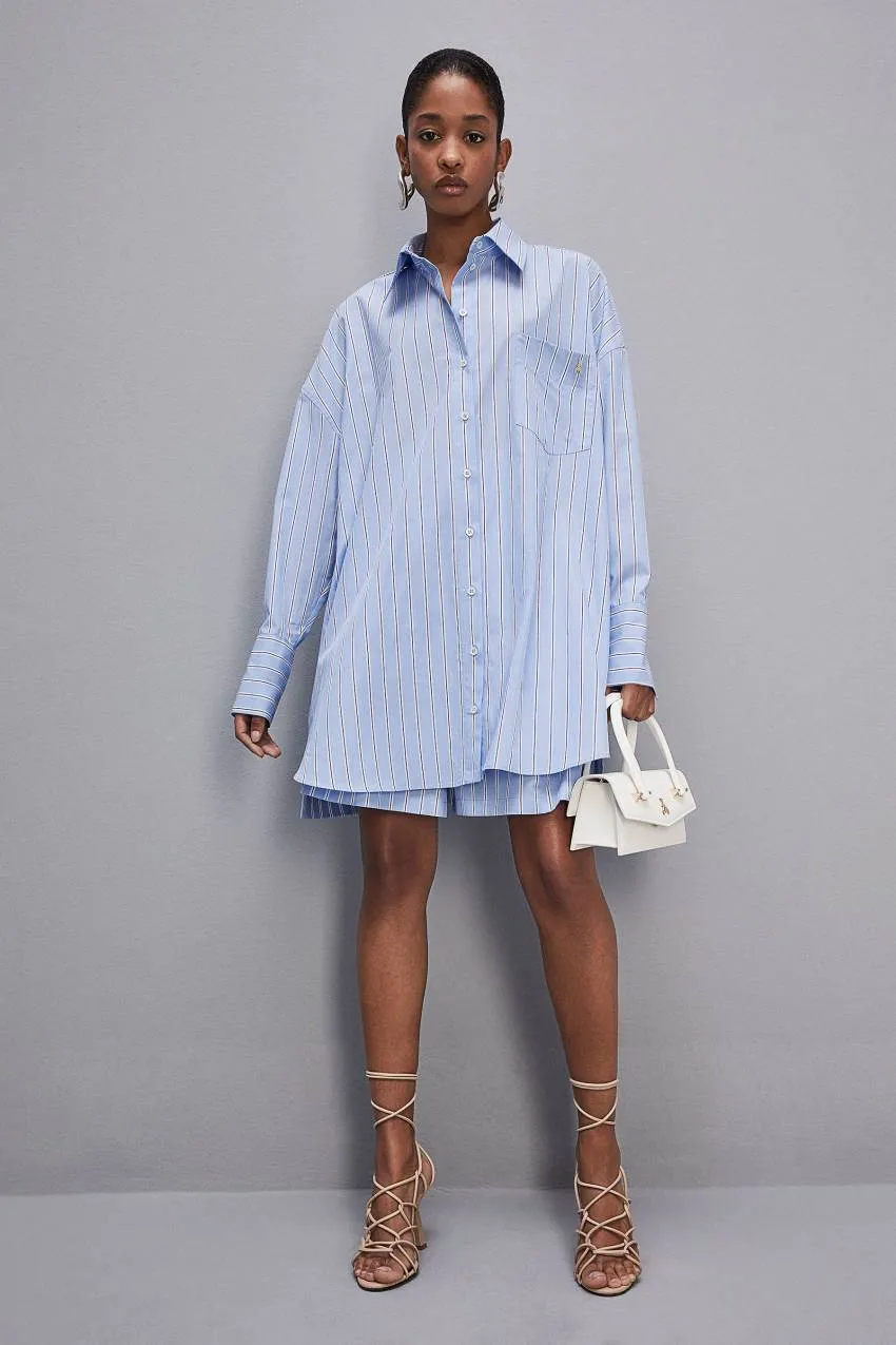 Oversize-Mini-Hemdblusenkleid