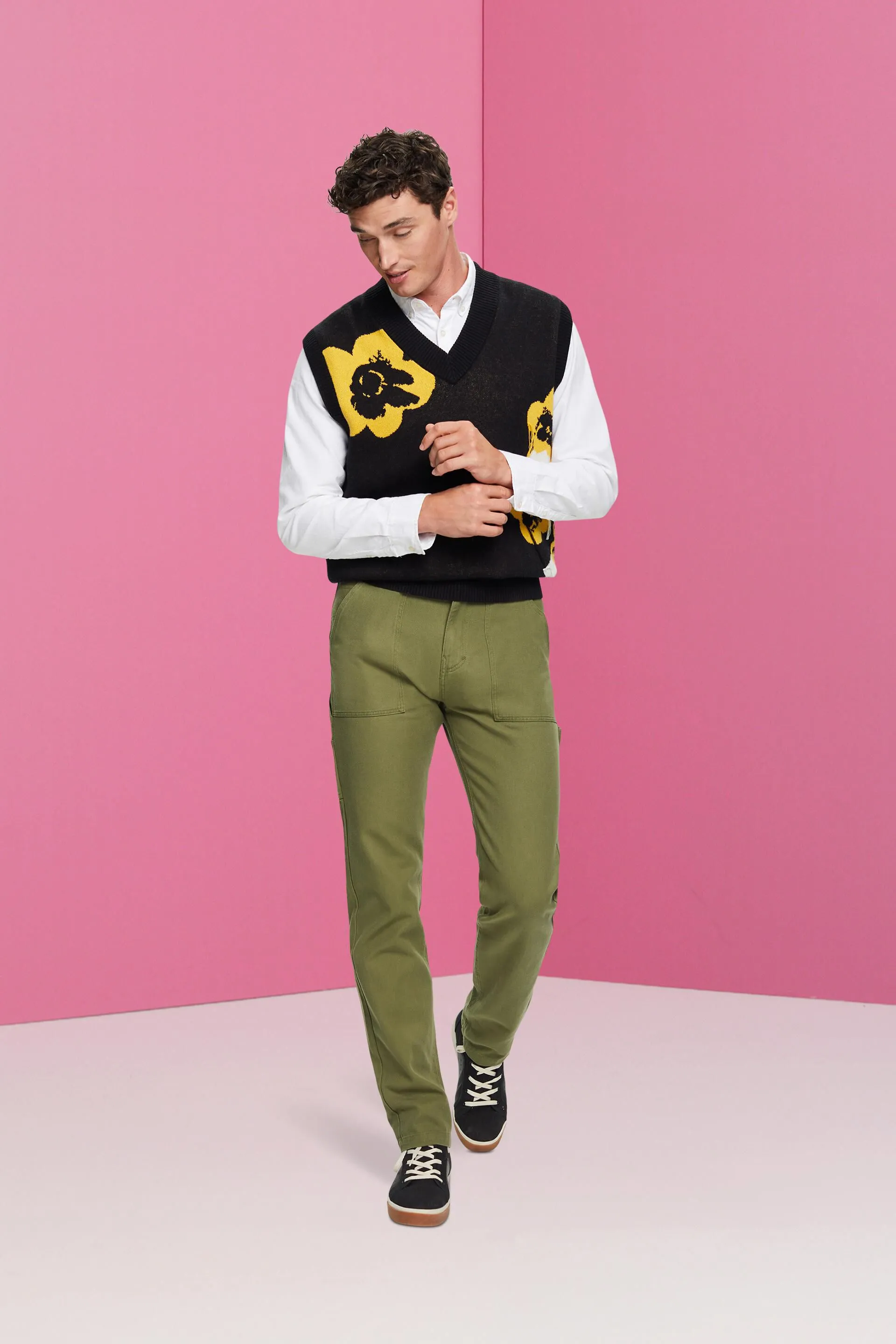 Pantaloni stile cargo in cotone