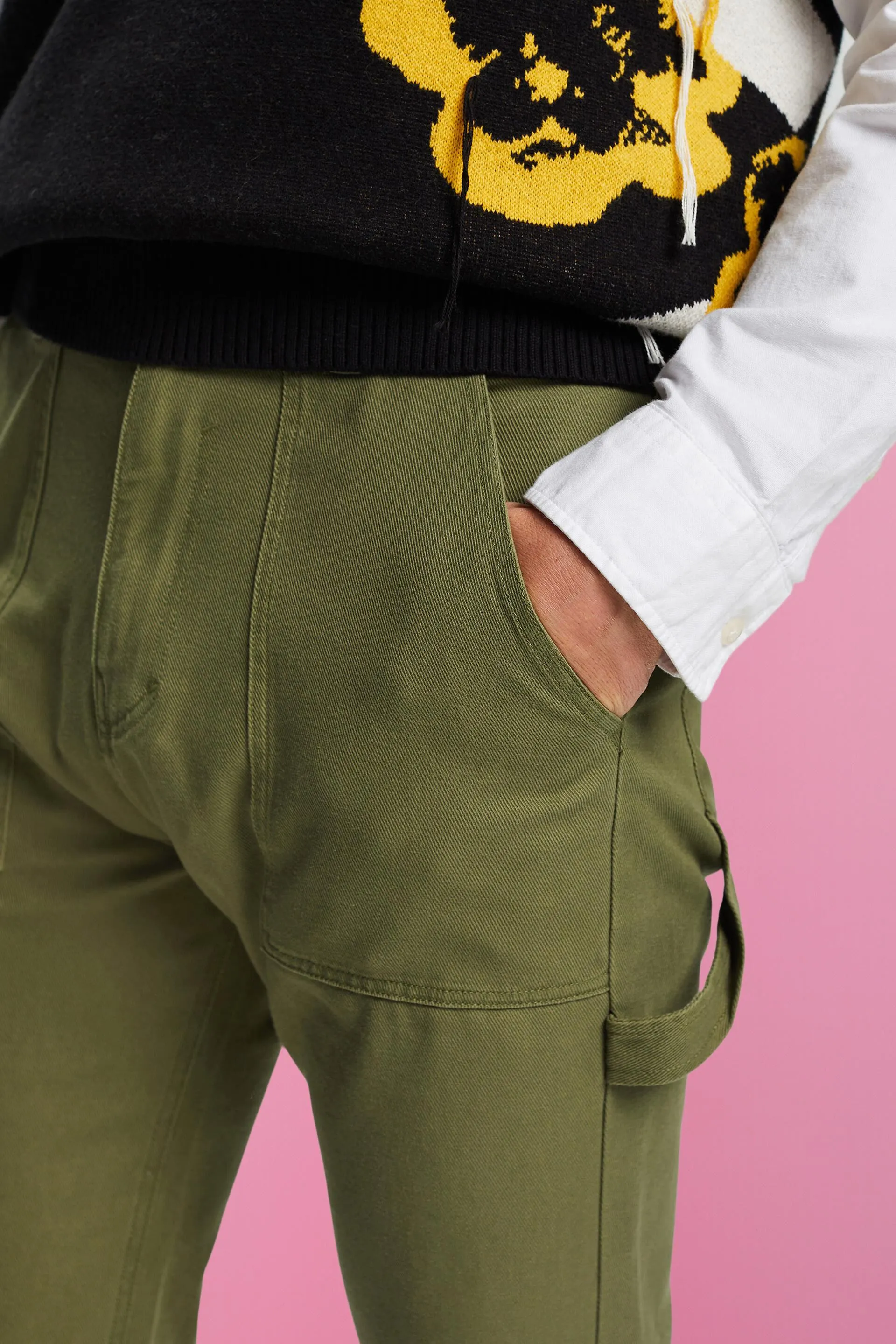 Pantaloni stile cargo in cotone