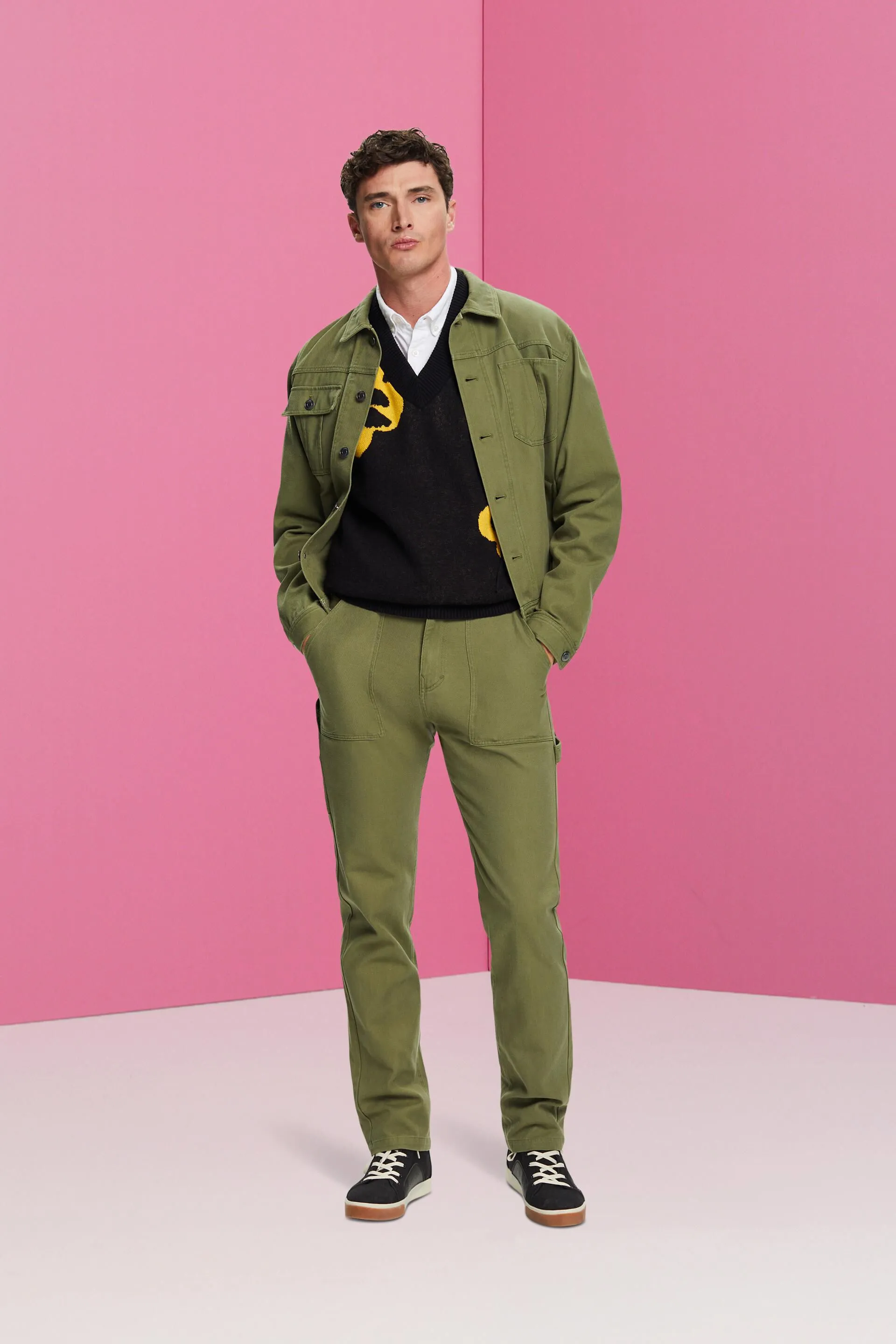 Pantaloni stile cargo in cotone