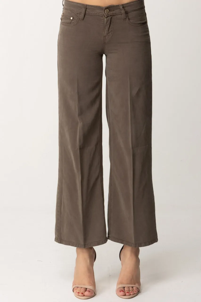 Pantaloni wide leg GENERAL BROWN