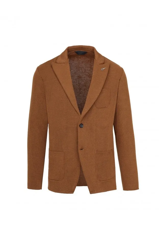 Paoloni Giacca Maglia Monopetto Jersey Stretch