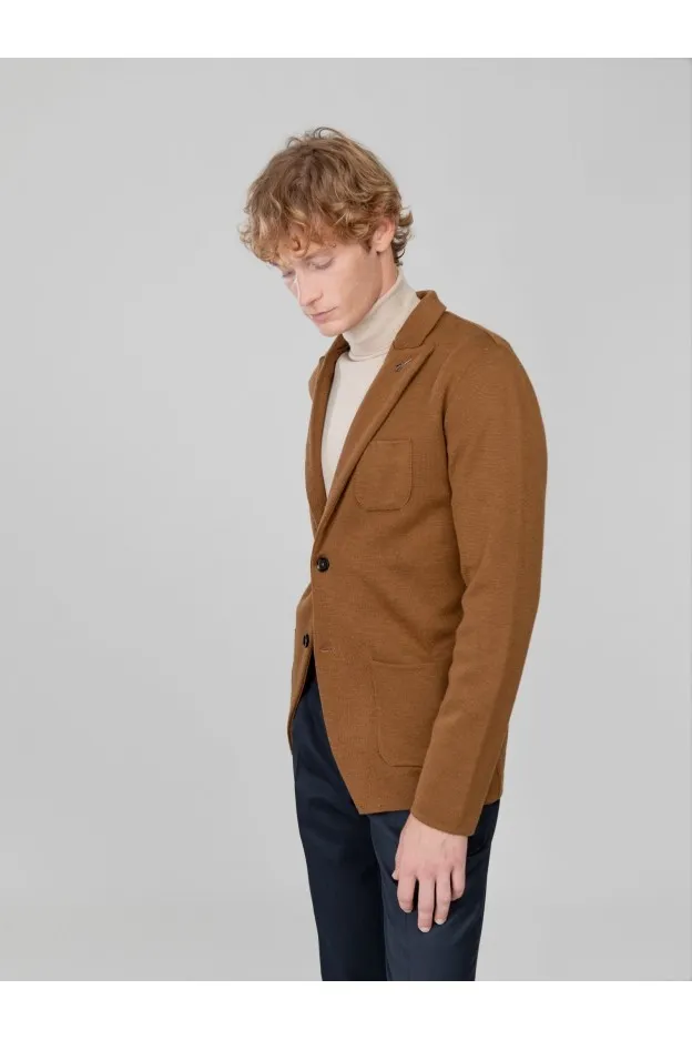 Paoloni Giacca Maglia Monopetto Jersey Stretch