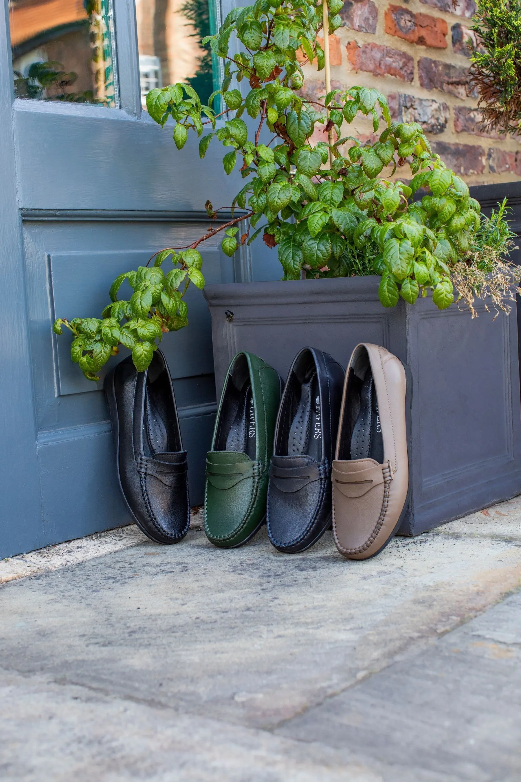 Pavers Vestibilità ampia - penny Nero in pelle - Mocassini