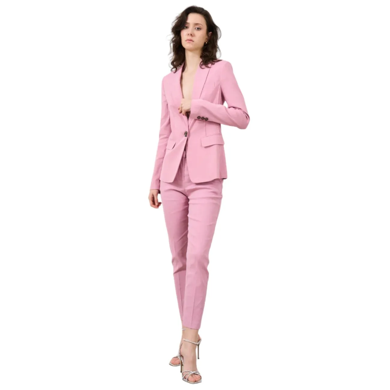 Pinko giacca rosa in lino