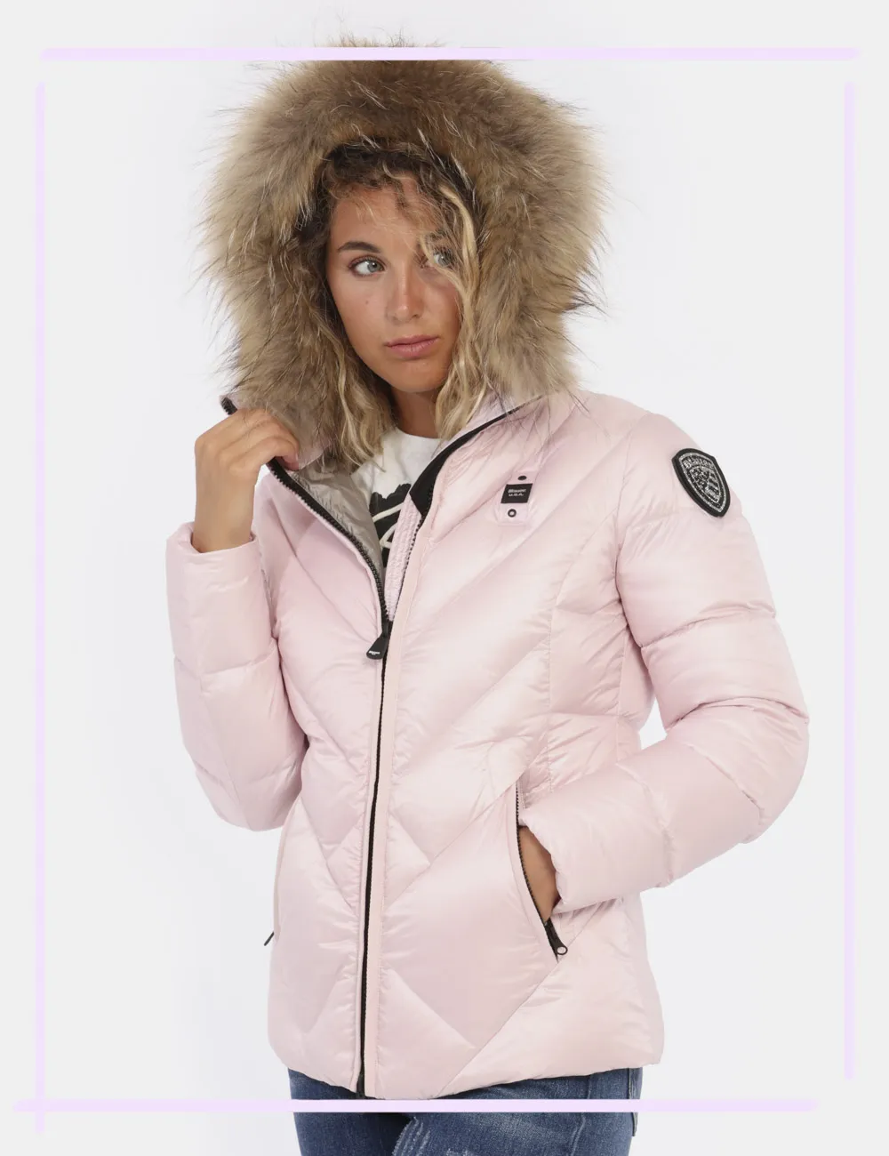 Piumino Blauer Rosa