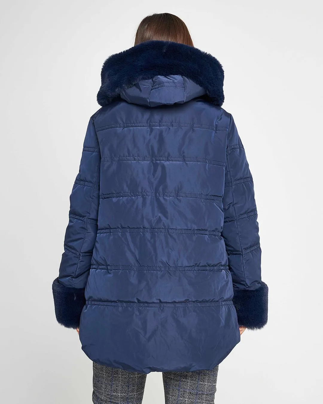 Piumino pelliccia LIGHT BLUE