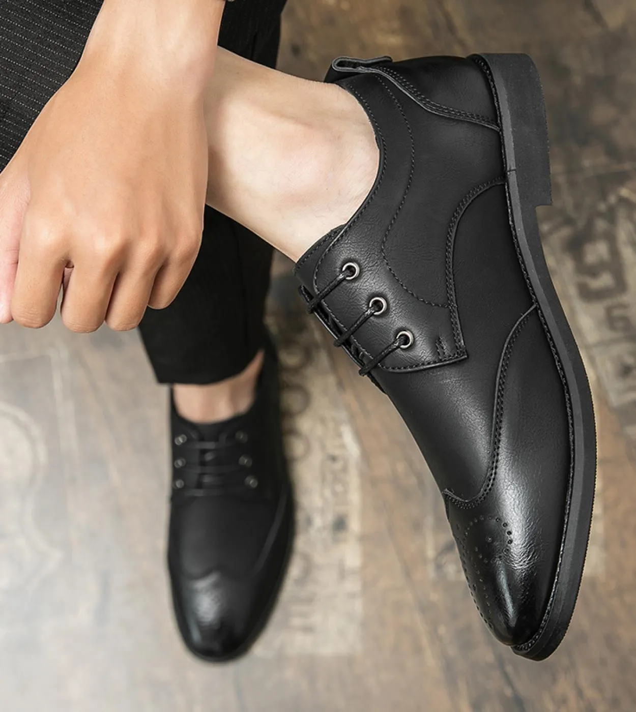 Primavera nuovi uomini scarpe da lavoro scarpe oxford da uomo scarpe eleganti in pelle con lacci uomo formale scarpe da sposa da