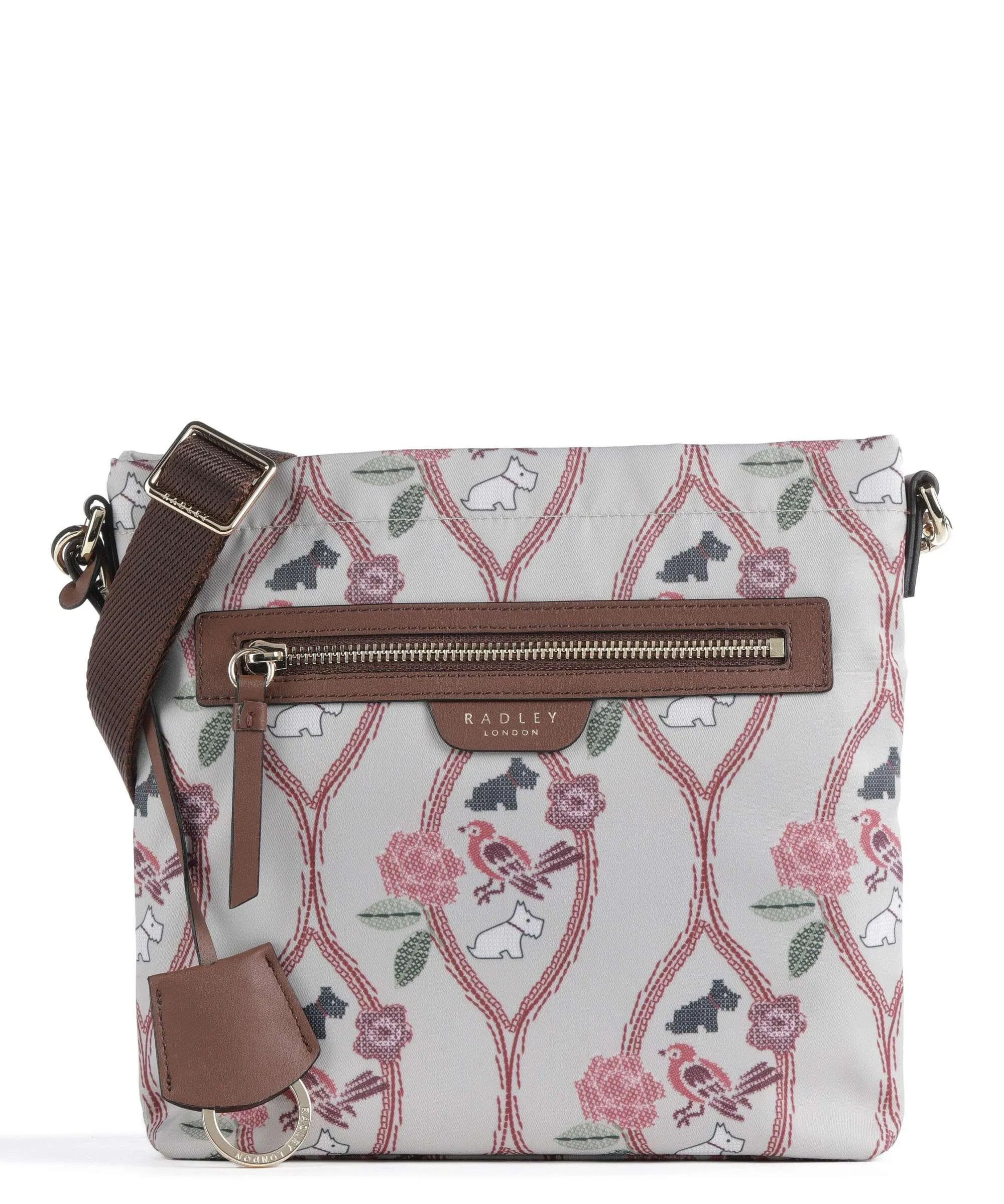  Radley London Finsbury Park Borsa a tracolla poliestere grigio chiaro  
