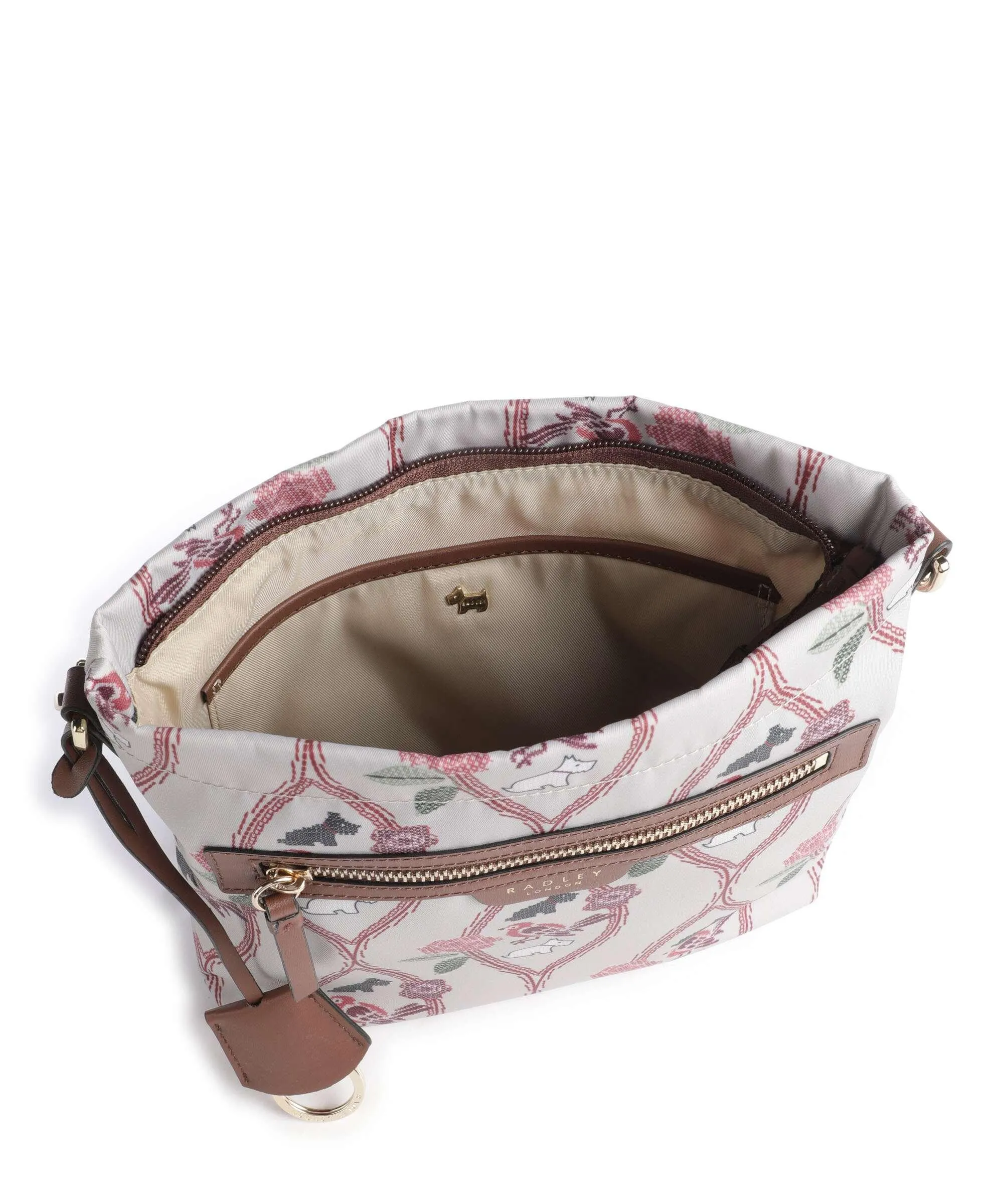  Radley London Finsbury Park Borsa a tracolla poliestere grigio chiaro  