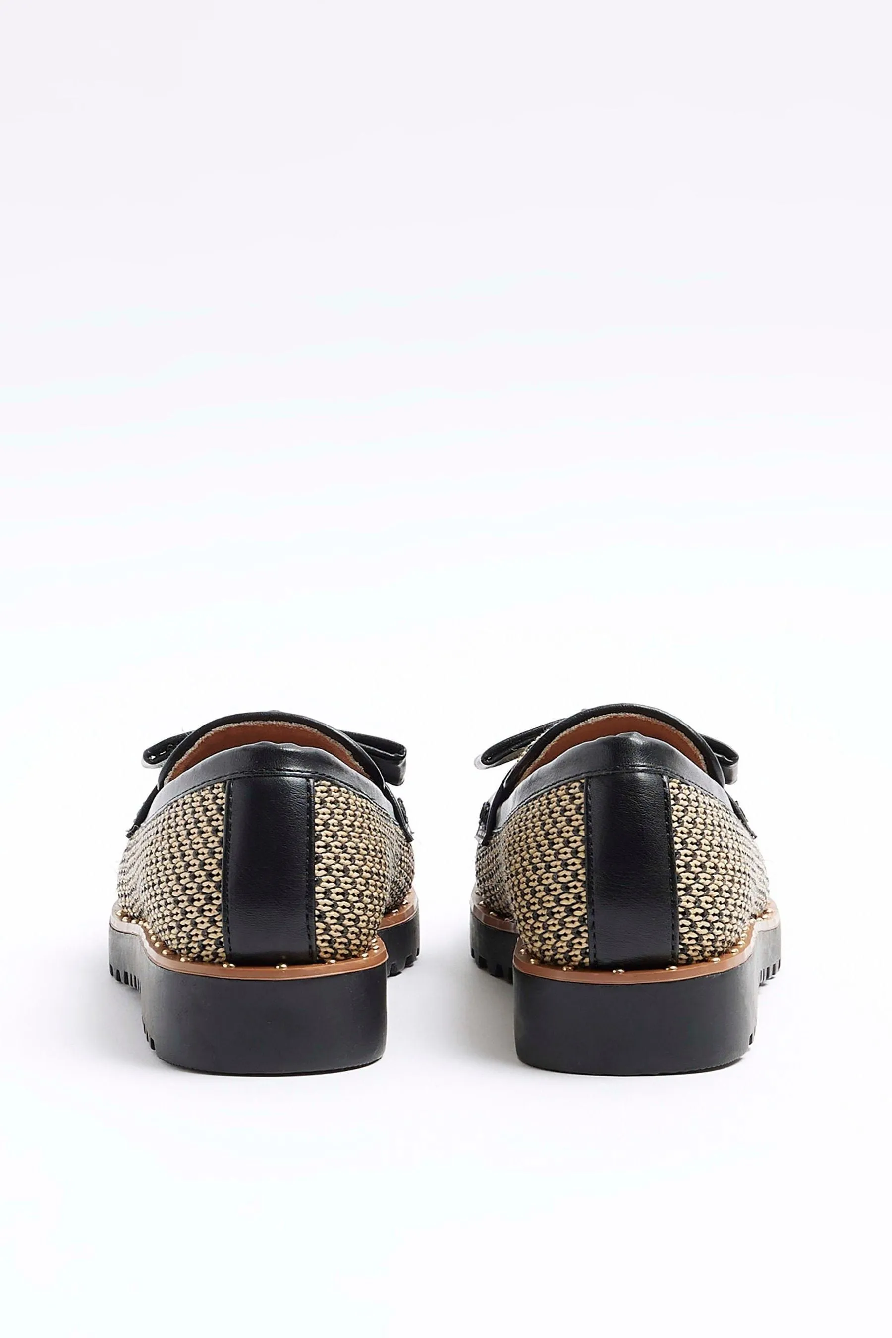 River Island Fiocco - Mocassini in rafia con nappe