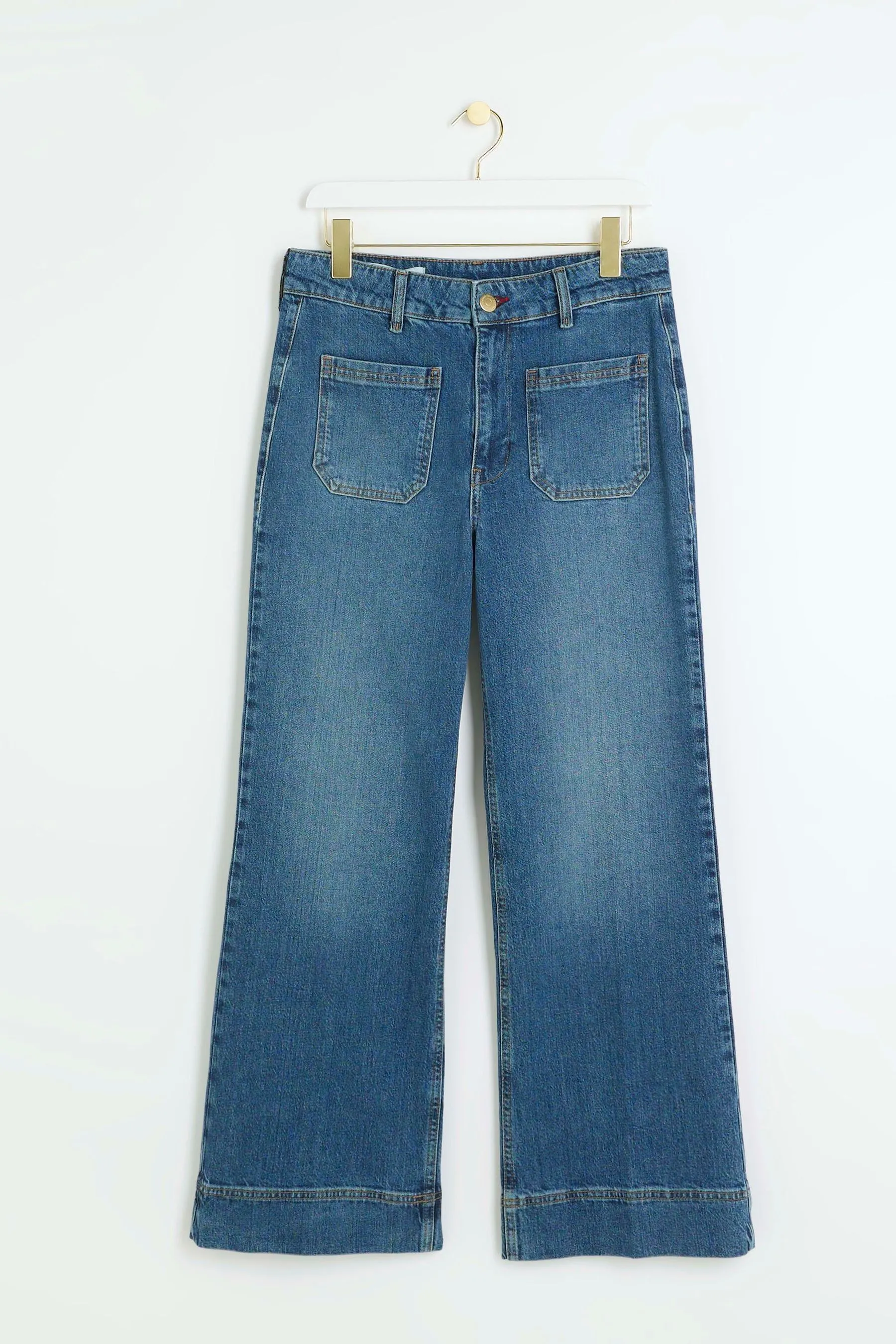 River Island - Jeans a zampa a vita alta    