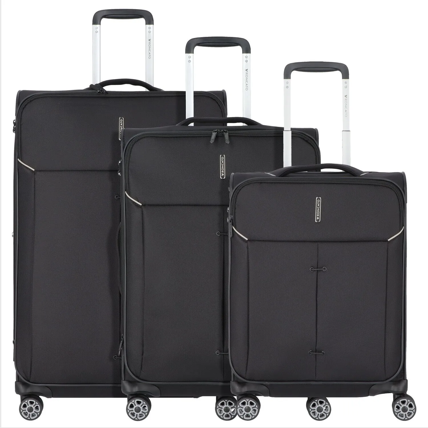 Roncato Ironik 2.0 4 ruote Set di valigie 3 pezzi con piega di espansione