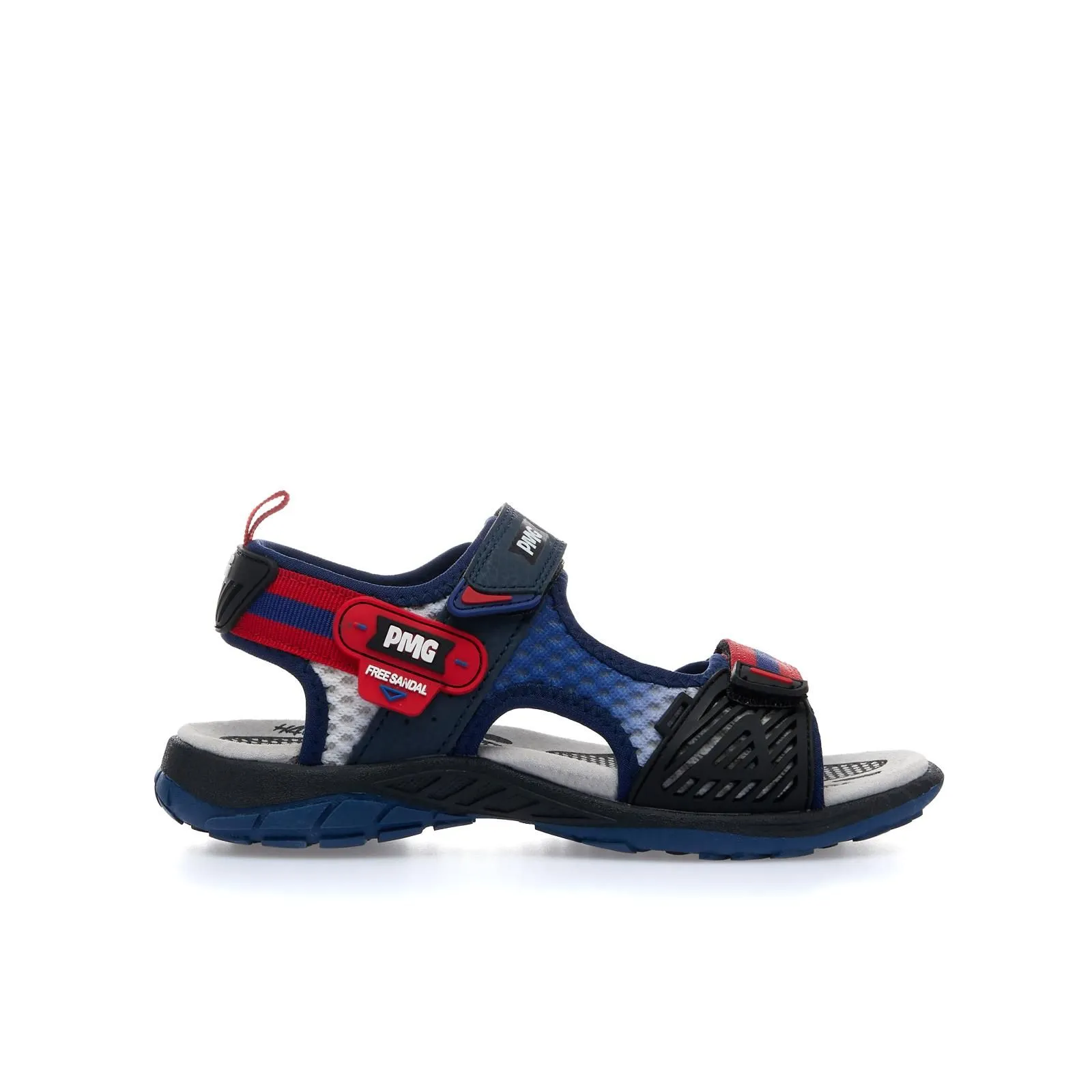 Sandali bianchi e rossi con velcro