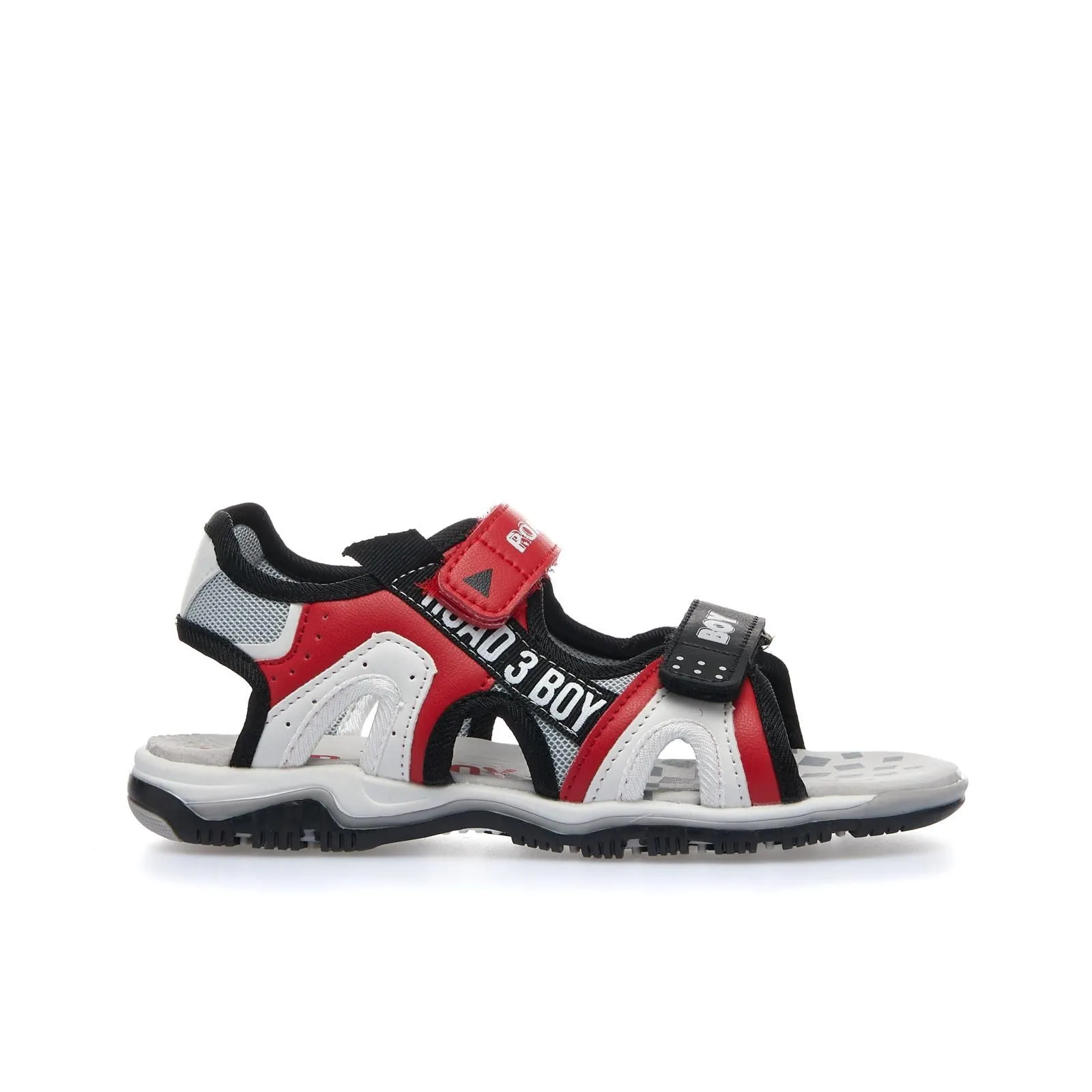 Sandali rossi con logo e velcro