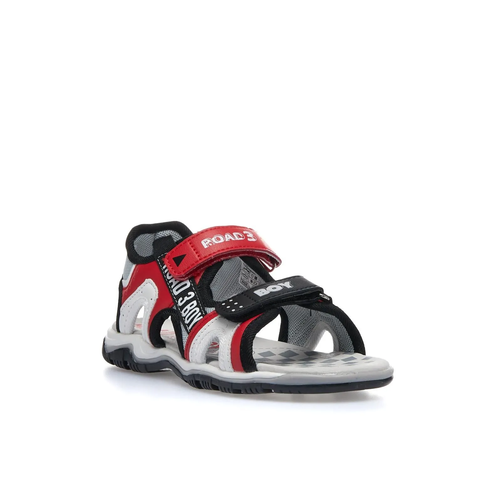 Sandali rossi con logo e velcro