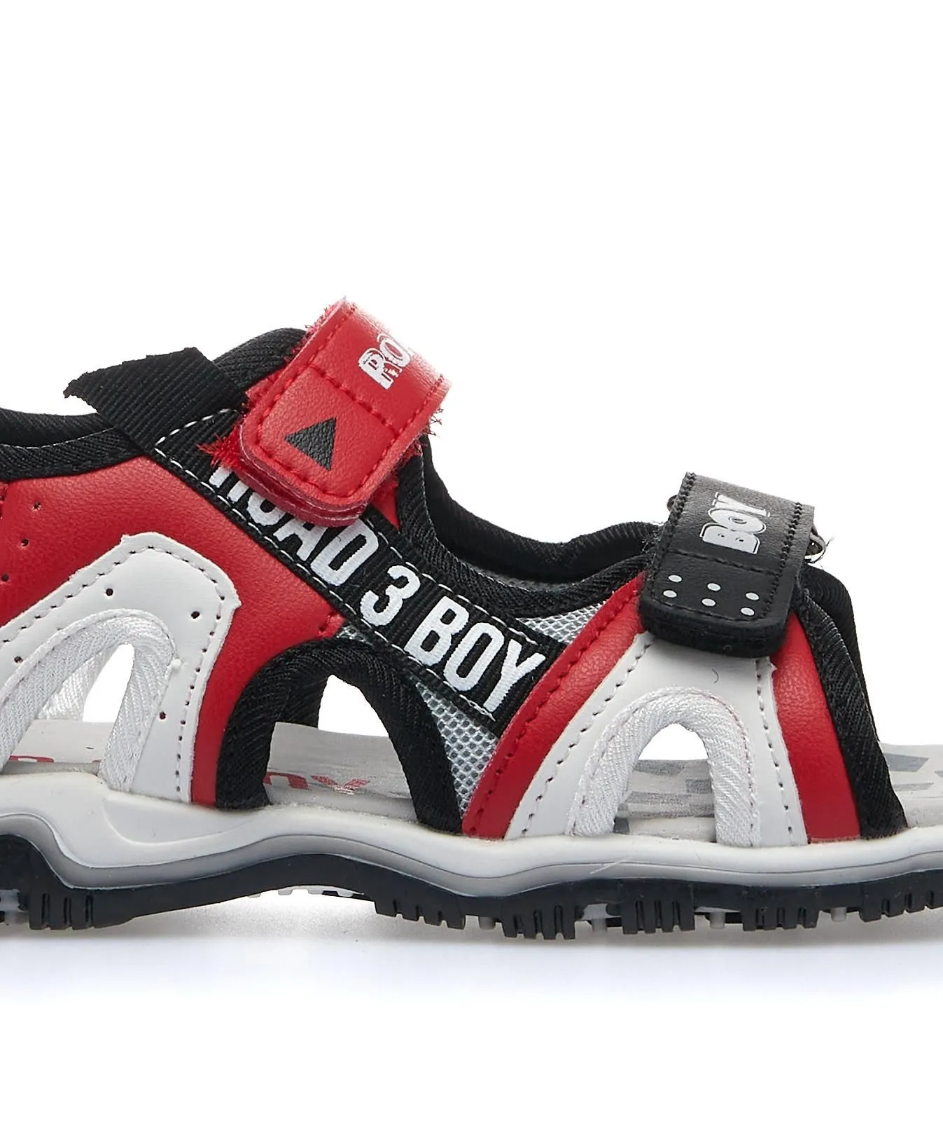 Sandali rossi con logo e velcro
