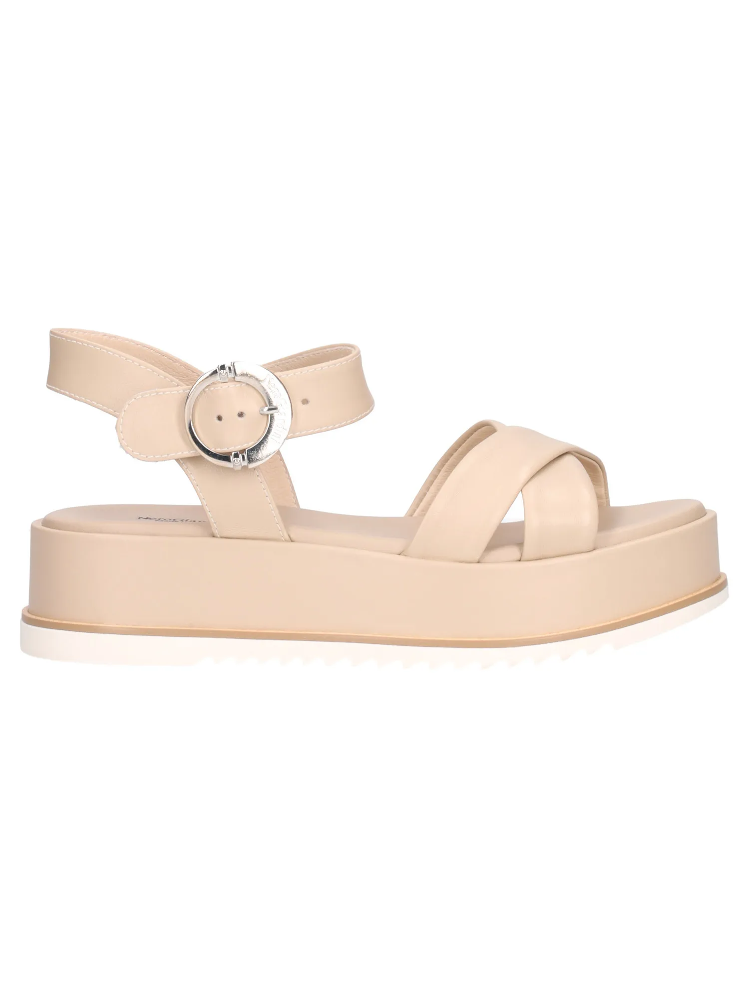 Sandalo con platform Nero Giardini da donna beige