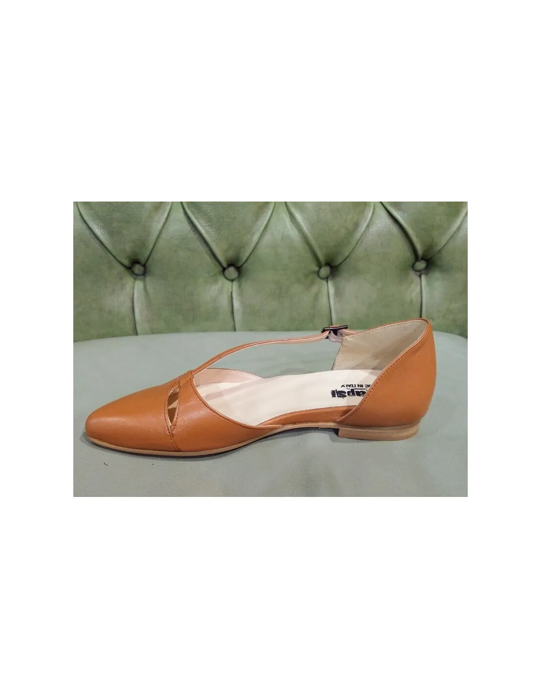 Scarpe basse a punta, in pelle