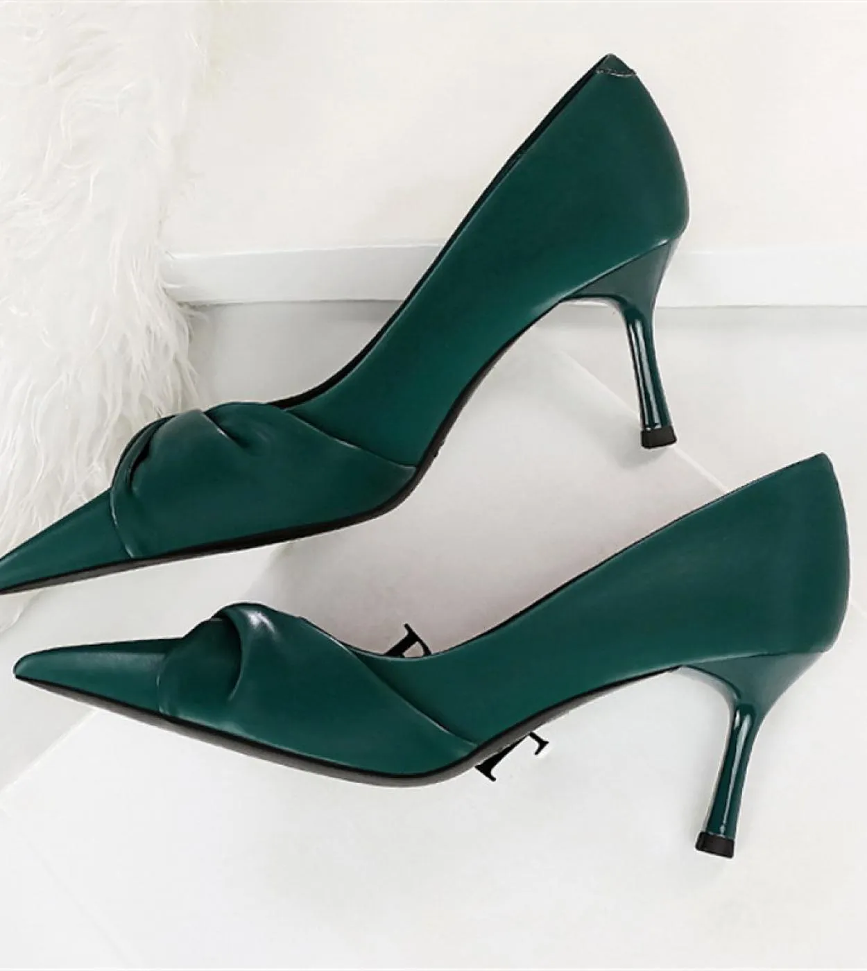 Scarpe da sposa Scarpe da donna con tacco basso verdi Scarpe con tacco basso verdi Scarpe da festa verdi Scarpe da donna