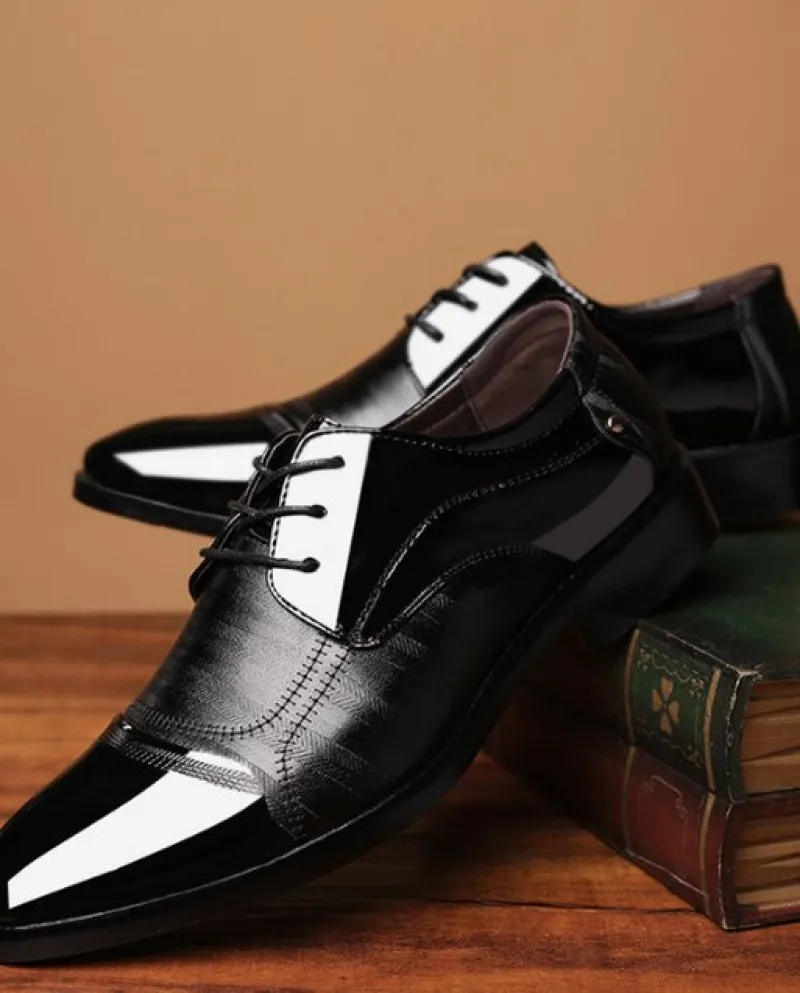 Scarpe da uomo in pelle lucida Primavera Autunno Scarpe casual Uomo Scarpe formali da lavoro Uomo Oxford Scarpe da sposa a punta