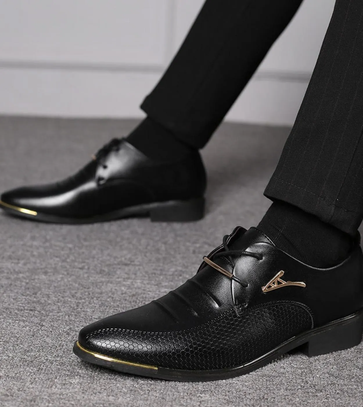 Scarpe formali in pelle da uomo Scarpe eleganti Oxford Moda scarpe retrò Calzature da lavoro eleganti Scarpe eleganti da uomo Nu