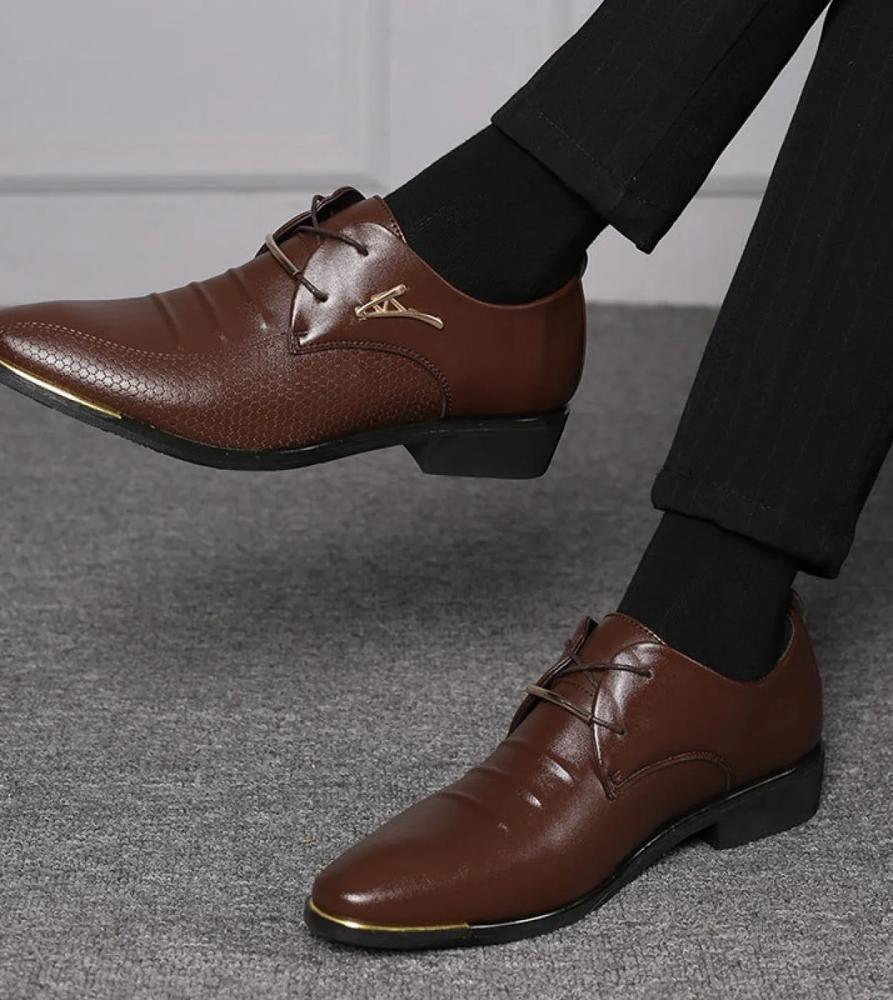 Scarpe formali in pelle da uomo Scarpe eleganti Oxford Moda scarpe retrò Calzature da lavoro eleganti Scarpe eleganti da uomo Nu