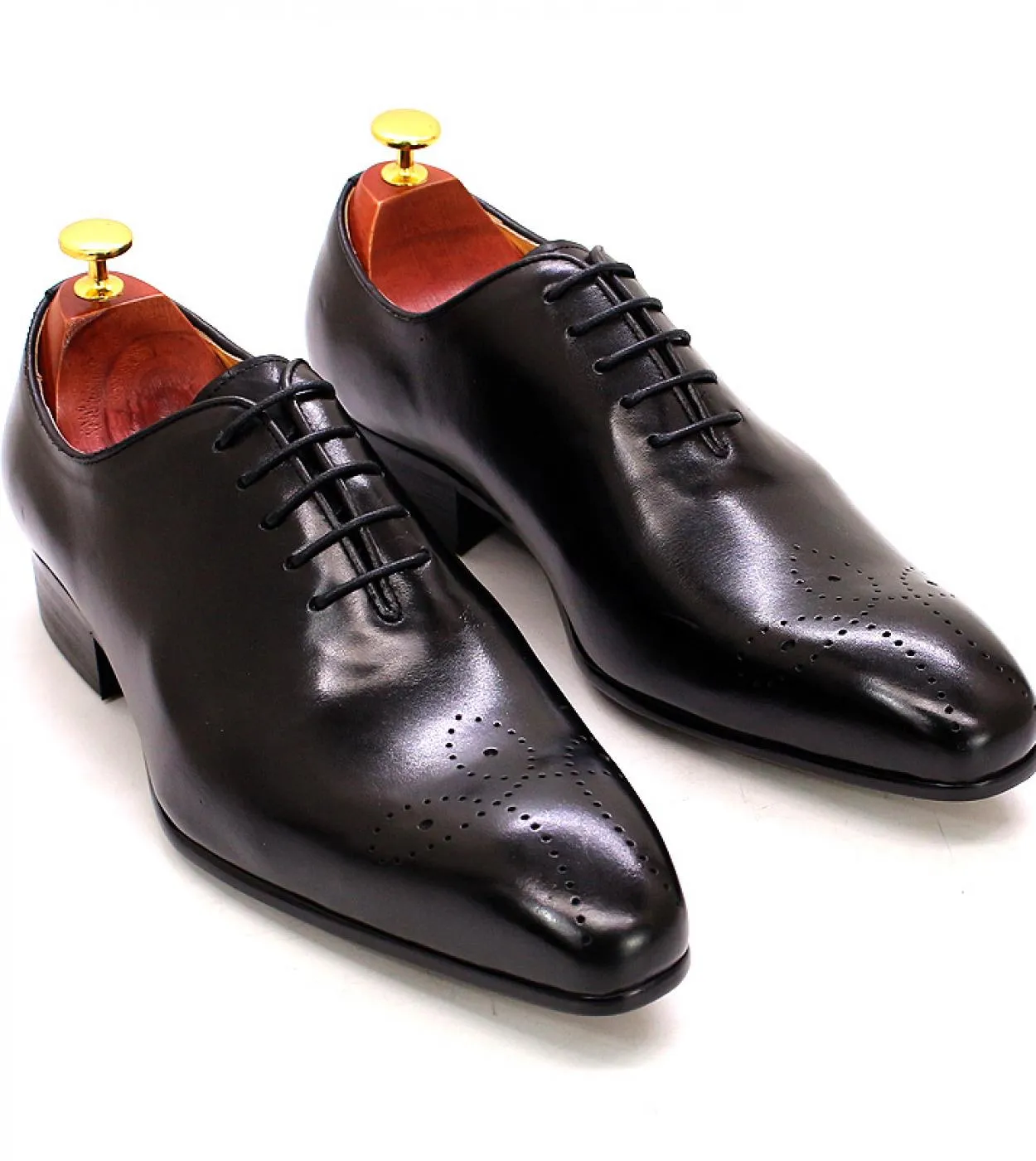 Scarpe marroni casuali da lavoro Scarpe in pelle verniciata Felix Chu Grandi dimensioni 613 Oxford