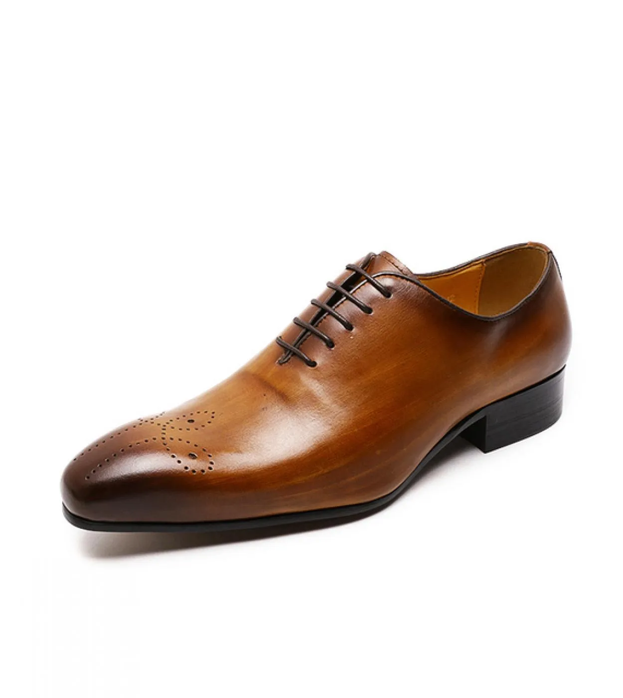 Scarpe marroni casuali da lavoro Scarpe in pelle verniciata Felix Chu Grandi dimensioni 613 Oxford