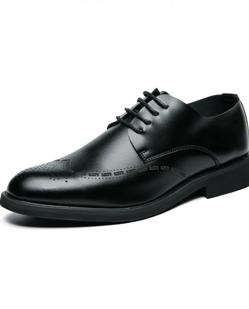 Scarpe Oxford da uomo in pelle verniciata nera da uomo in stile britannico Scarpe oxford per uomo Abito da cerimonia casual da s