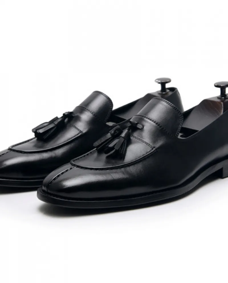 Scarpe Oxford da uomo in vera pelle Scarpe da uomo di lusso con nappe Slipon Scarpe da sposa di marca Scarpe formali