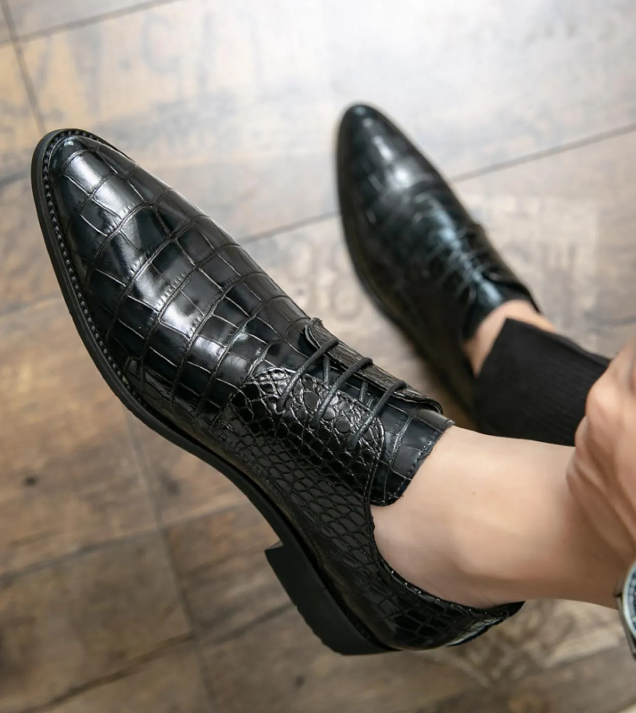 Scarpe Oxford Italia Scarpe da sposa in pelle di serpente di lusso da uomo Scarpe eleganti a punta Scarpe derby classiche origin