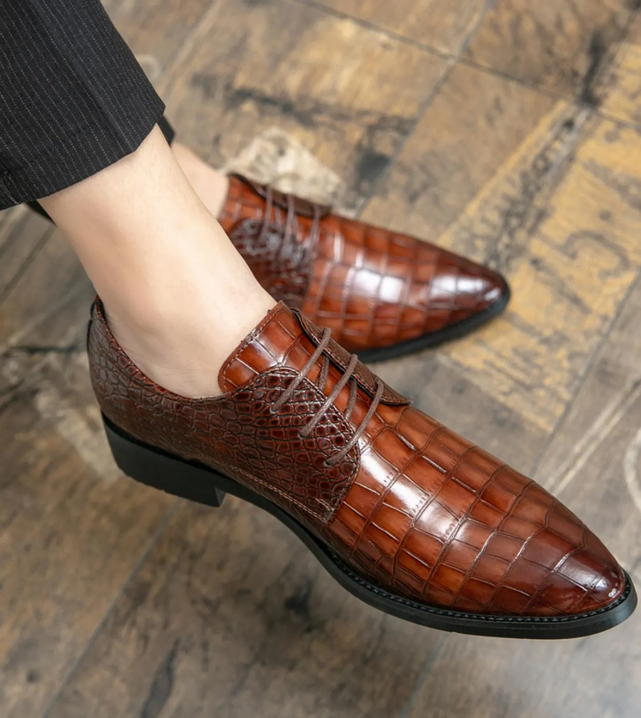 Scarpe Oxford Italia Scarpe da sposa in pelle di serpente di lusso da uomo Scarpe eleganti a punta Scarpe derby classiche origin