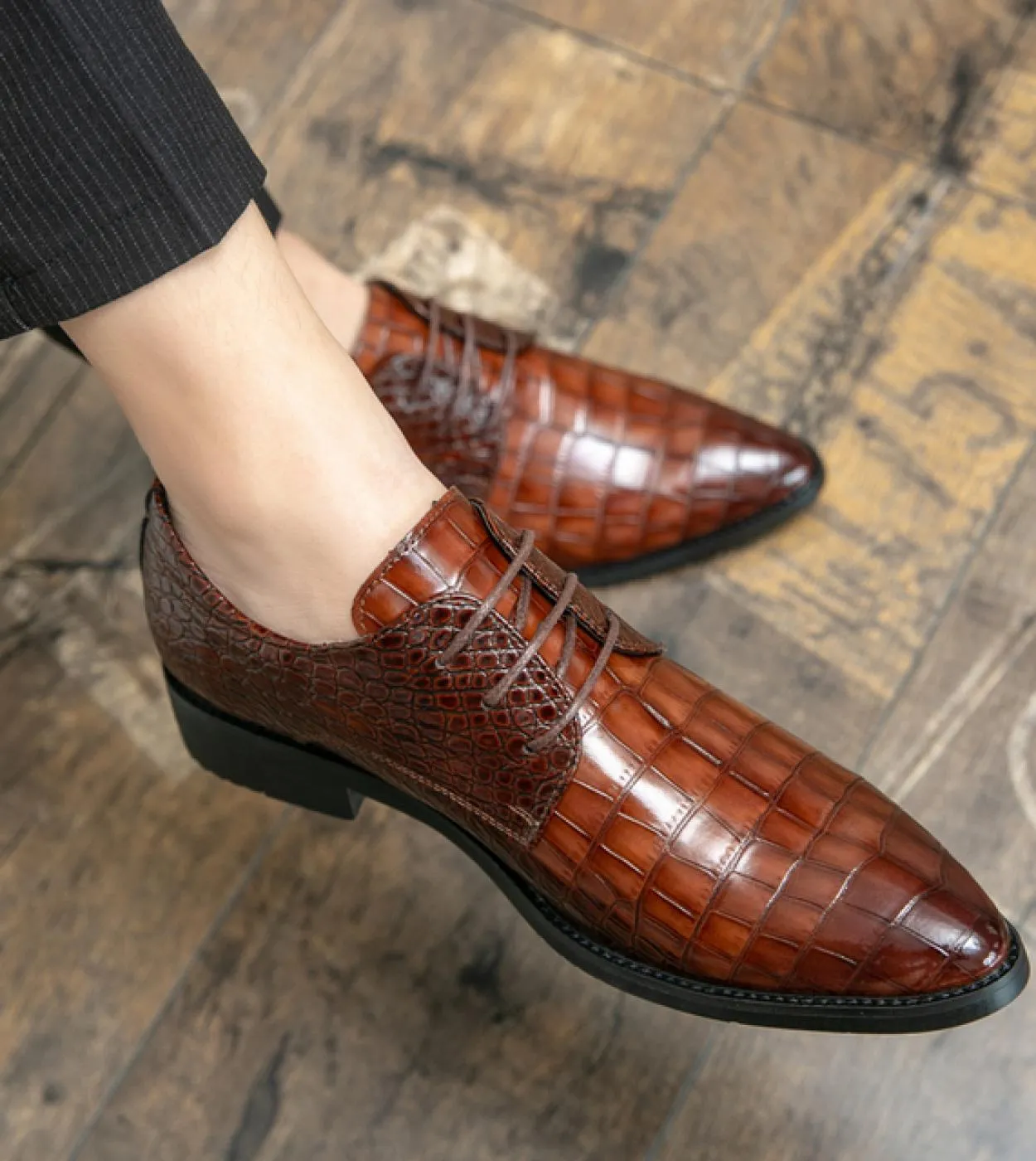 Scarpe Oxford Italia Scarpe da sposa in pelle di serpente di lusso da uomo Scarpe eleganti a punta Scarpe derby classiche origin