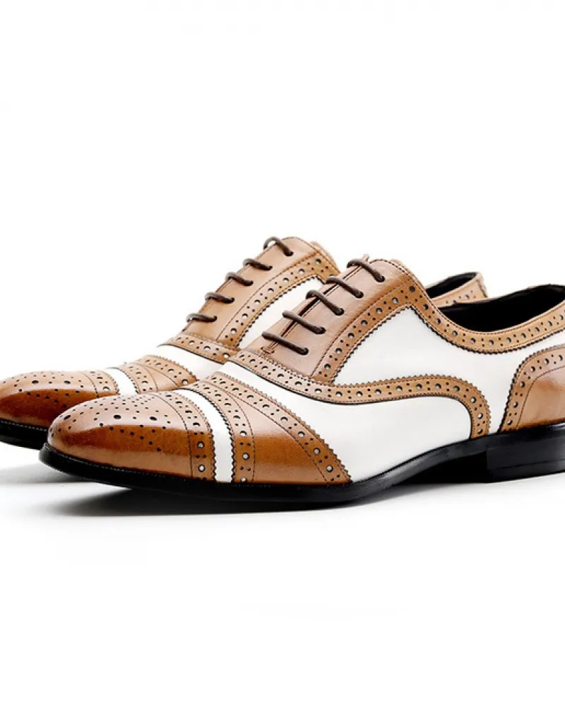 Scarpe piatte di marca italiane tono retrò per uomo Scarpe oxford con lacci Scarpe casual da uomo daffari Scarpe brogue nere