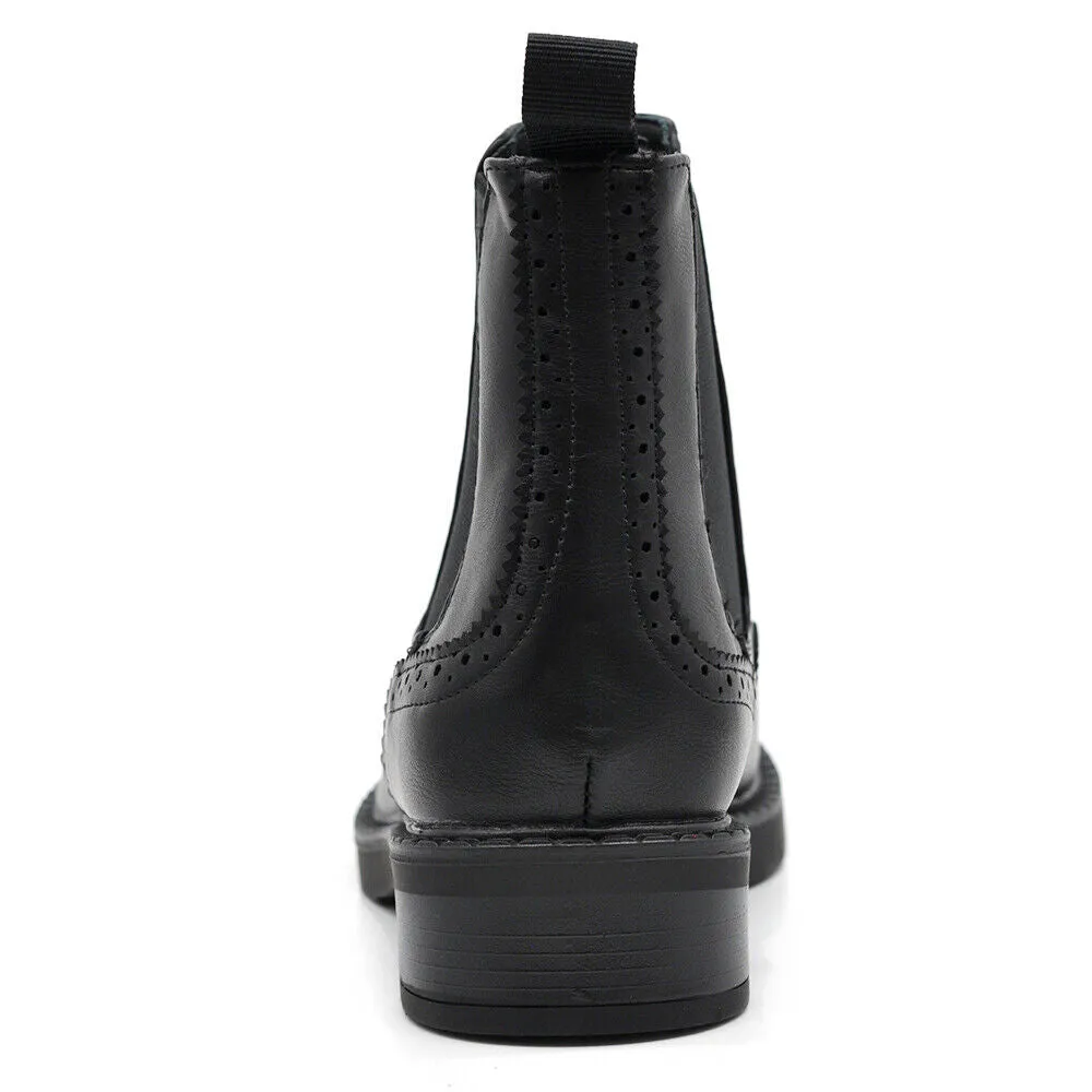 Scarpe Scarponcini Stivaletti Chelsea Oxford Derby da Donna MP302-7 nero marrone
