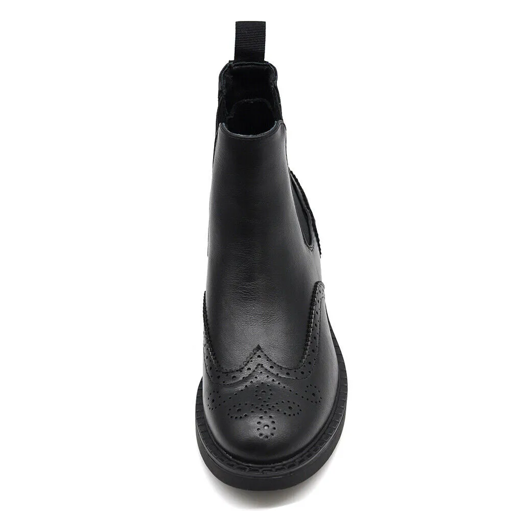 Scarpe Scarponcini Stivaletti Chelsea Oxford Derby da Donna MP302-7 nero marrone