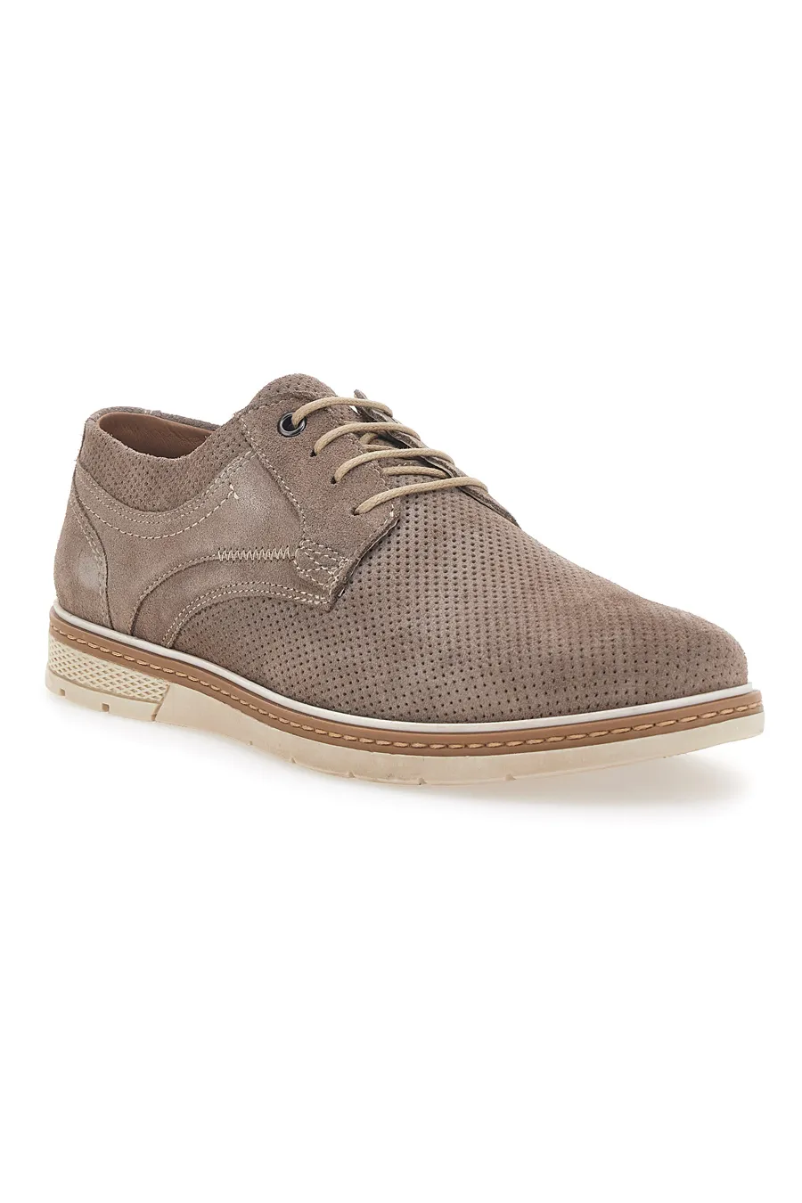 Scarpe Stringate Beige In Pelle Pittarello Active 2422