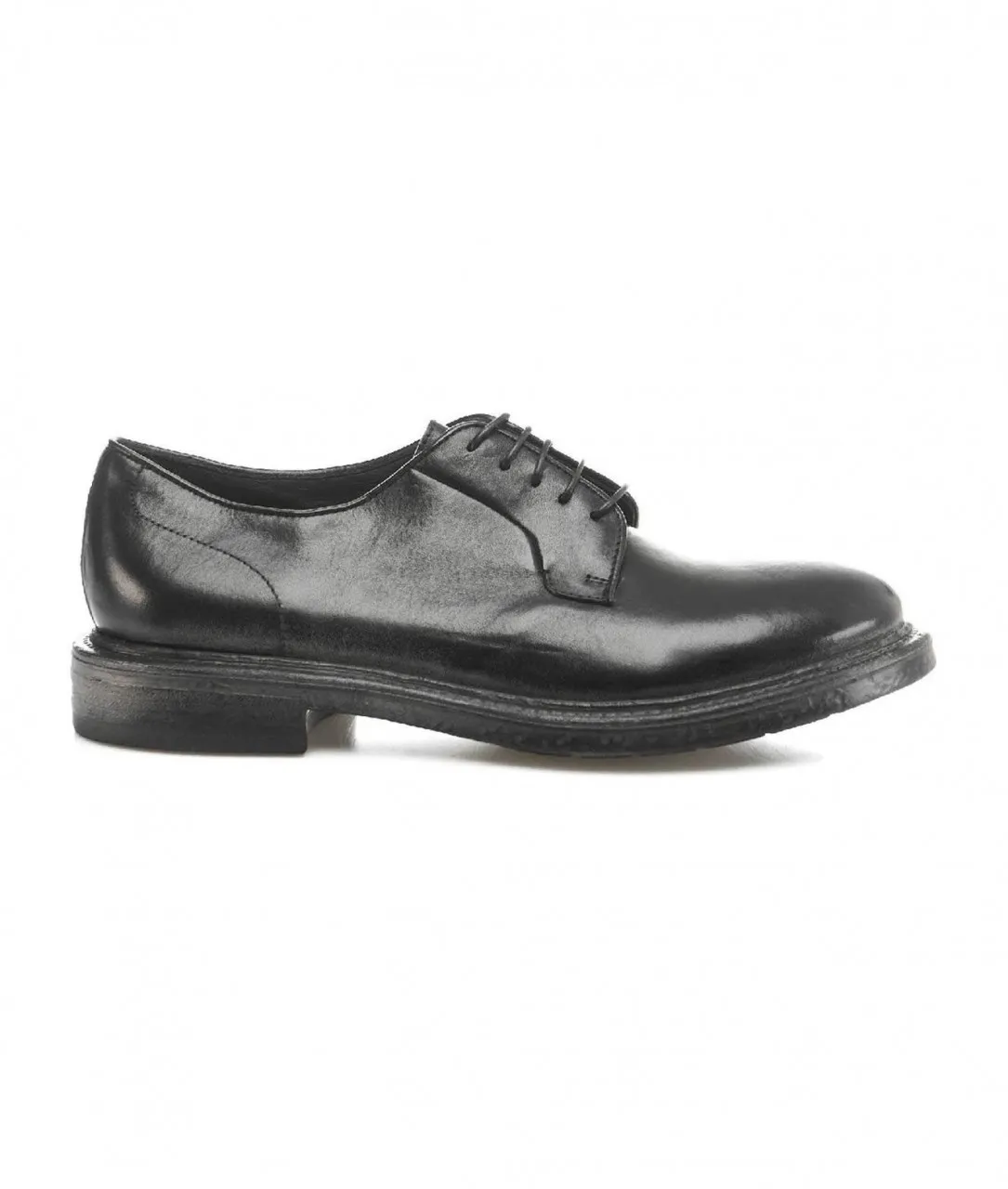 Scarpe stringate in pelle liscia nero nero