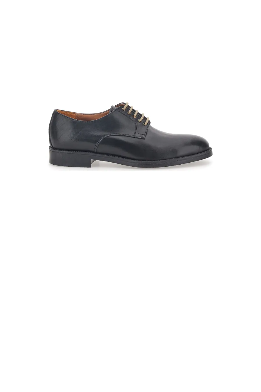 Scarpe Stringate Nere In Vera Pelle Longford 712