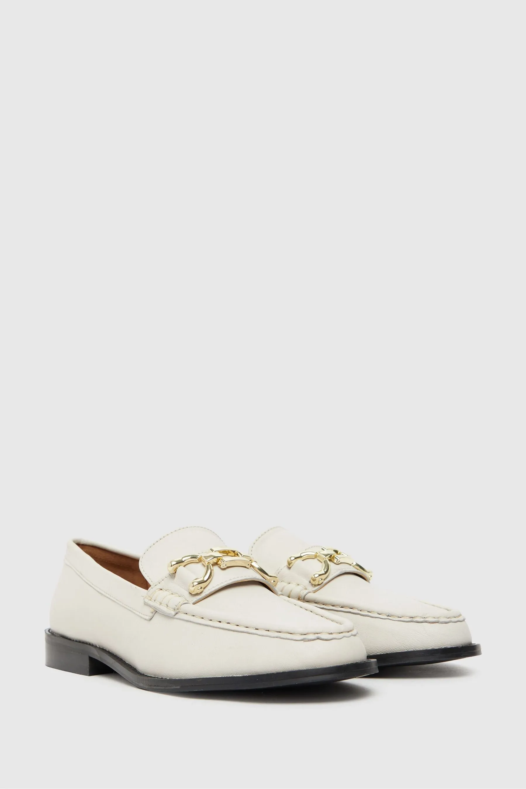 Schuh Lassie - Marrone in pelle con morsetto - Mocassini