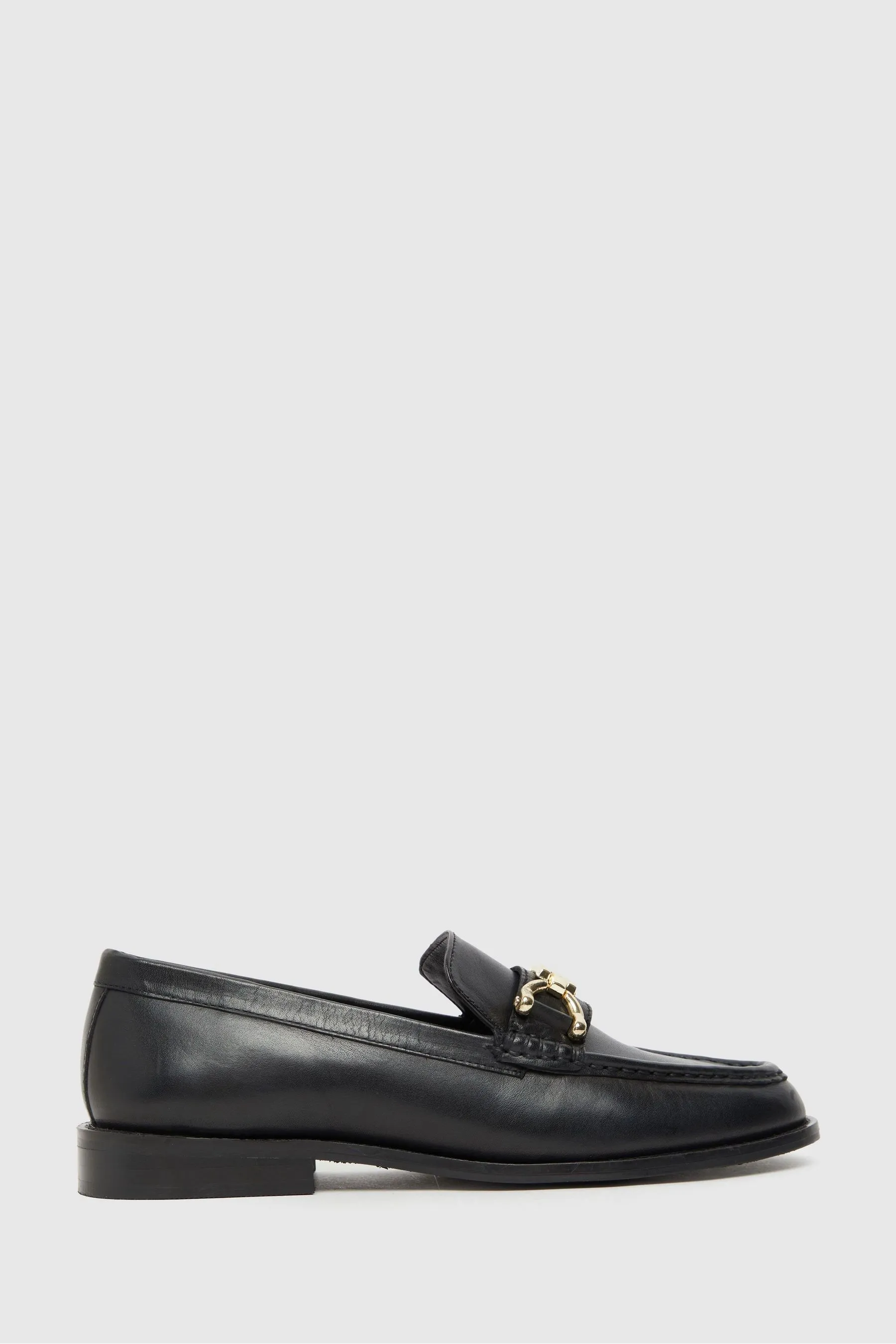 Schuh Lassie - Nero in pelle con morsetto - Mocassini
