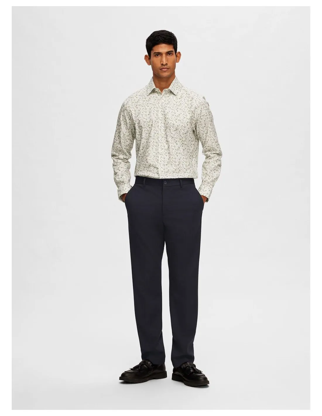 SELECTED CAMICIA UOMO,SLHSLIMETHAN AOP SHIRT LS NO